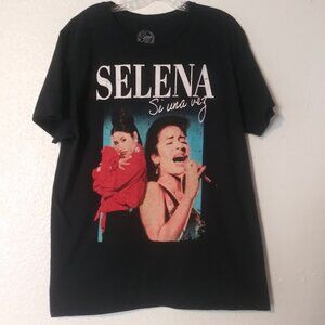 Selena Merchandise women's\unisex  size L black multicolored graphic top